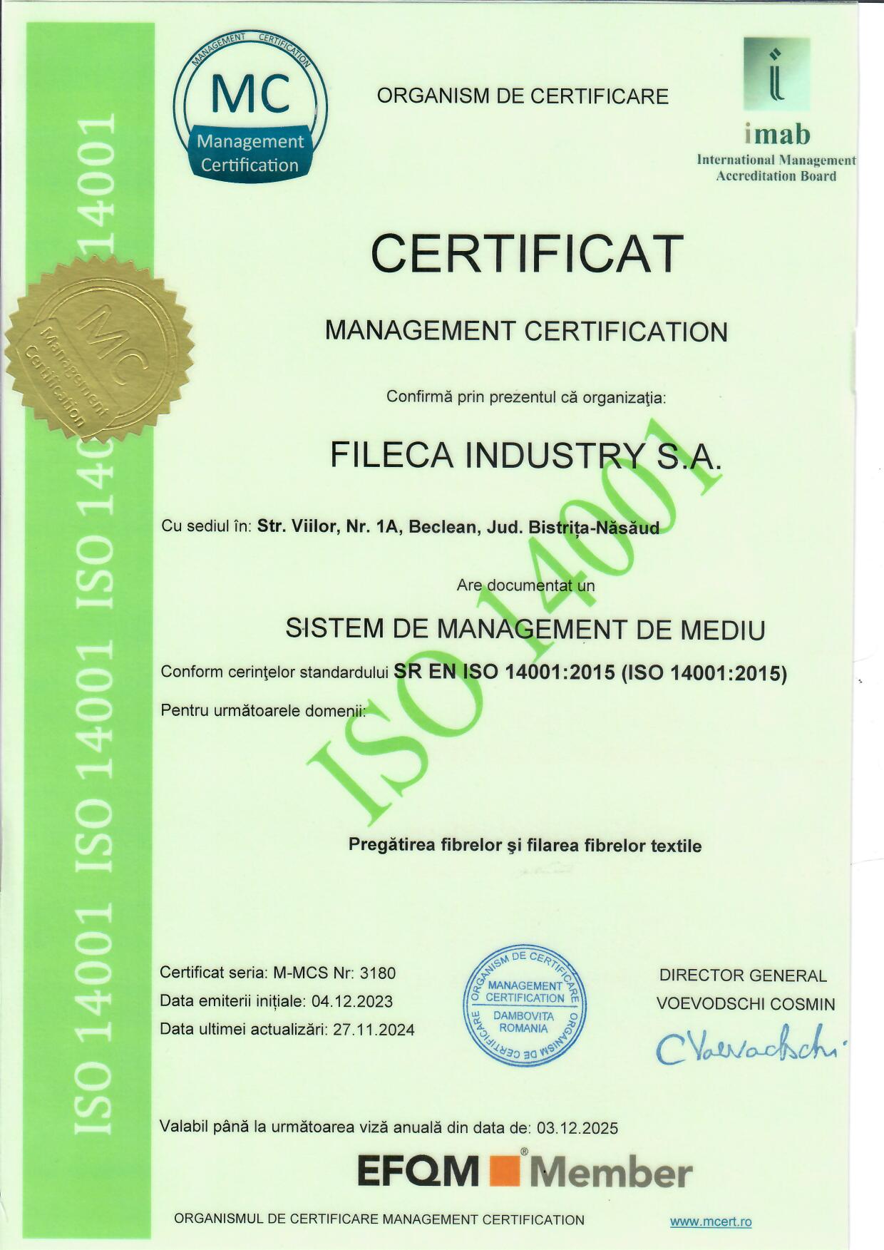 Certification